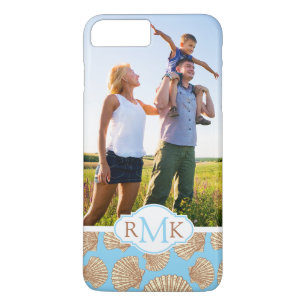 Funda Para iPhone 8 Plus/7 Plus Seashell el Pattern del vintage su foto y