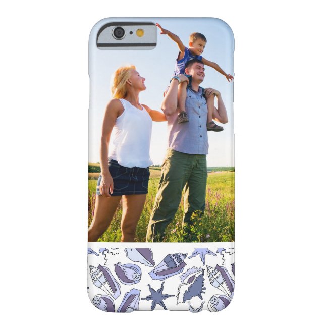 Funda De Case-Mate Para iPhone Seashells de encargo de Lavendar de la foto (Reverso)