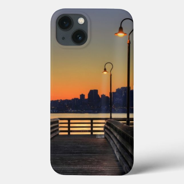 Funda De Case-Mate Para iPhone Seattle Washington Downtown Skyline (Reverso)