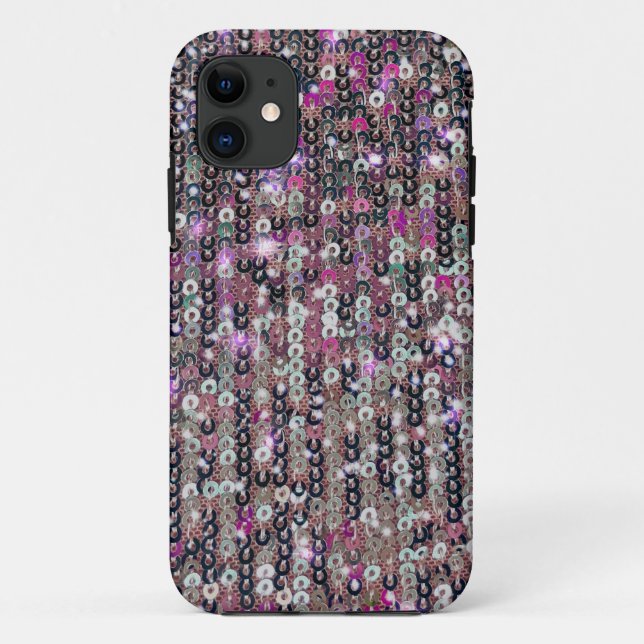 Funda De Case-Mate Para iPhone Secuencias de plata rosa | patrón de brillo (Reverso)