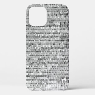 Funda Para iPhone 12 Secuencias plateadas, fondo glamoroso y transparen