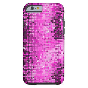 Funda Resistente Para iPhone 6 Secuencias rosadas metálicas Aspecto Disco Espejos