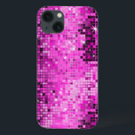 Funda Para iPhone 13 Secuencias rosadas metálicas Aspecto Disco Espejos<br><div class="desc">La popular y brillante secuencia metálica luce tonos rosados cálidos estilo discoteca iPhone 4/4S cubierta funda. Los espejos de la discoteca Retro 70 están decorados con el bling y los chispas. Busque este diseño en muchos tonos. Rosa azul violeta y rosa, se puede solicitar en tu color favorito. Es un...</div>