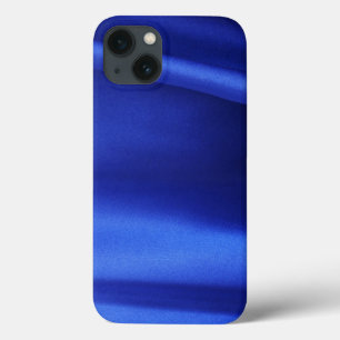 Funda Para iPhone 13 Seda Azul Fluyente Tejido Abstracto