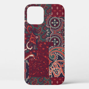 Funda Para iPhone 12 Seda de cachemira de paisley: parches abstractos v