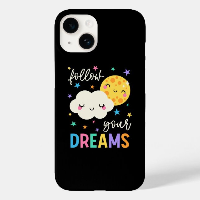 Funda De Case-Mate Para iPhone Seguir tus sueños | Nube y Luna (Reverso )