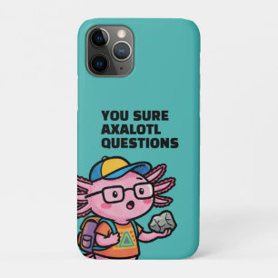 Funda Para iPhone 11 Pro Seguro que axolotl preguntas Meme Sarcástico Lindo