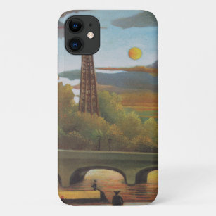 Funda Para iPhone 11 Seine y Torre Eiffel al atardecer por Henri Rousse