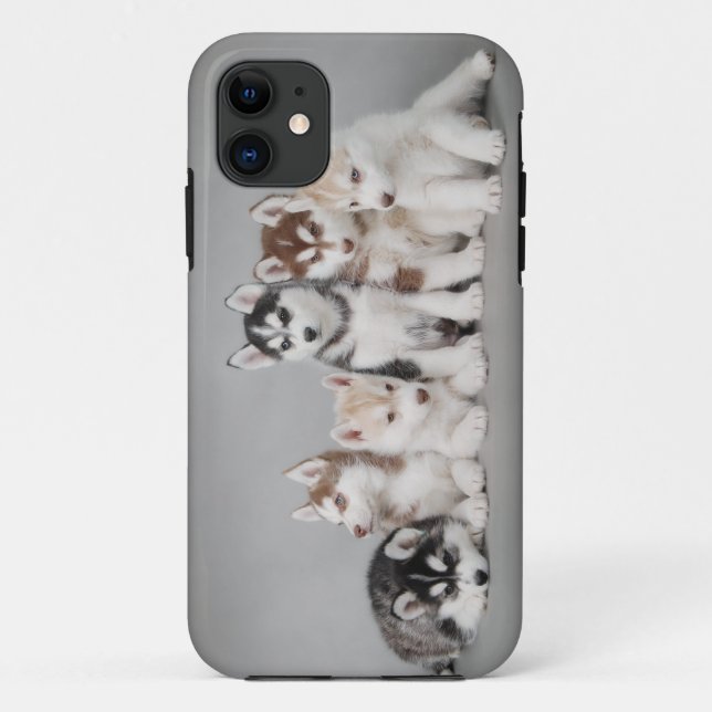 Funda De Case-Mate Para iPhone Seis huskies (Reverso)