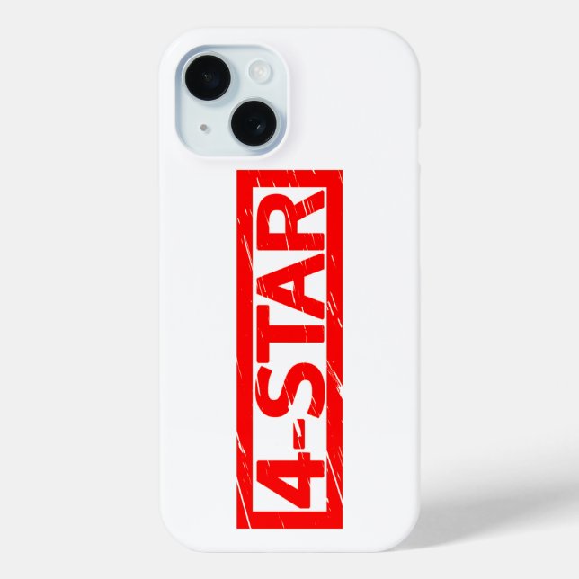 Funda De Case-Mate Para iPhone Sello de 4 estrellas (Reverso )