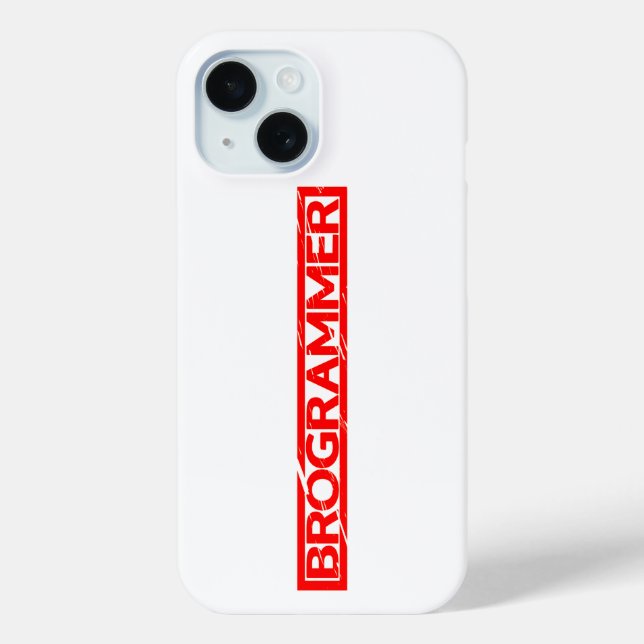Funda De Case-Mate Para iPhone Sello de Brogramer (Reverso )