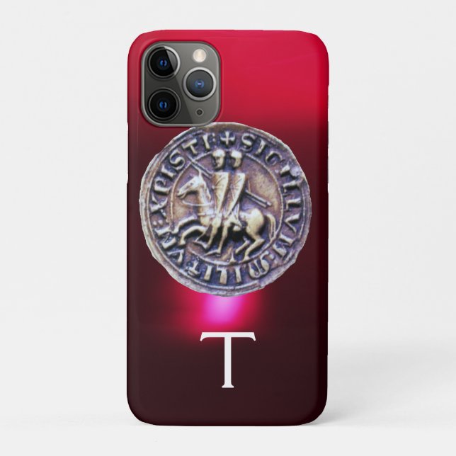 FUNDA DE Case-Mate PARA iPhone SELLO DE LA PLANTILLA DE KNIGHTS MONOGRAM (Reverso)