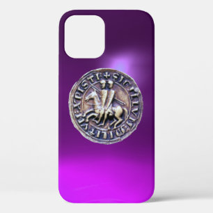 Funda Para iPhone 12 SELLO DE LA PLANTILLA DE KNIGHTS Púrpura