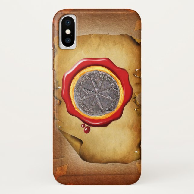 Funda De Case-Mate Para iPhone Sello de pergamino de serpiente Toscana Medici WAX (Reverso)