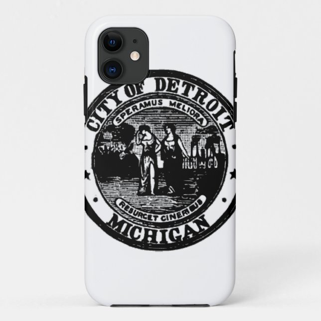 Funda De Case-Mate Para iPhone Sello Detroit (Reverso)