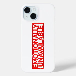 Funda Para iPhone 15 Sello Emocionalmente No Disponible