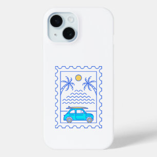 Funda Para iPhone 15 Sello postal de verano 2