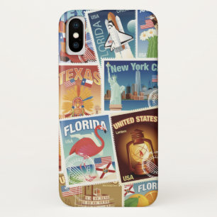 Funda Para iPhone X Sellos de Estados Unidos