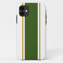 Funda Para iPhone 11 Selva Esporádica Carreras Verde Marrón en blanco
