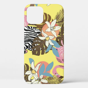 Funda Para iPhone 12 Selva Flamingo: Patrón Animal Exótico.