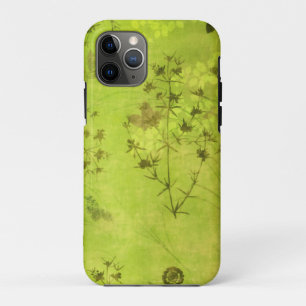 Funda Para iPhone 11 Pro Selva natural verde Flores silvestres mariposa