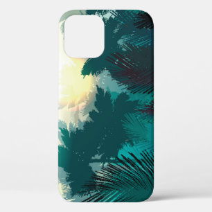 Funda Para iPhone 12 Selva tropical: Paisaje matutino vintage.