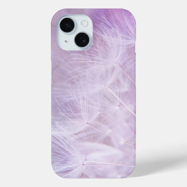 Funda De Case-Mate Para iPhone Semillas de Dandelion blandas sobre morado | Perso (Reverso )