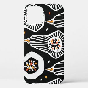Funda Para iPhone 12 Semillas estilizadas de calabazas: diseño sin inco