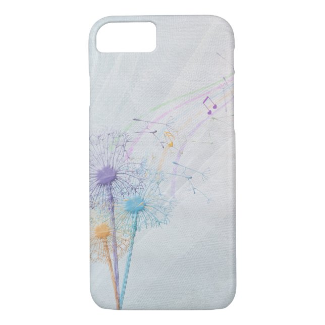 Funda De Case-Mate Para iPhone Semillas y música de Dandelion (Reverso)