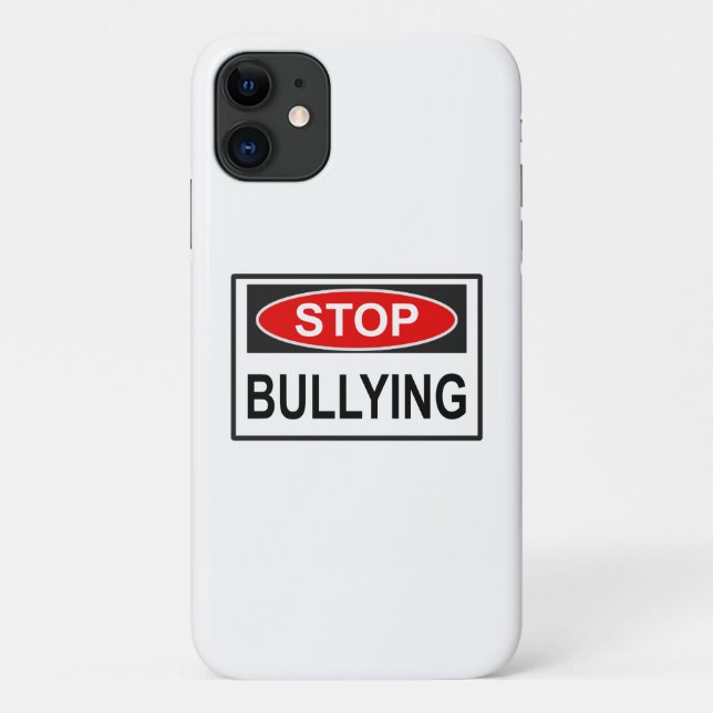 Funda De Case-Mate Para iPhone Señal de Pare el Acoso rojo (Reverso)