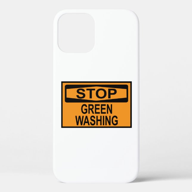 Funda De Case-Mate Para iPhone Señal de Stop Greenwashing (Reverso )