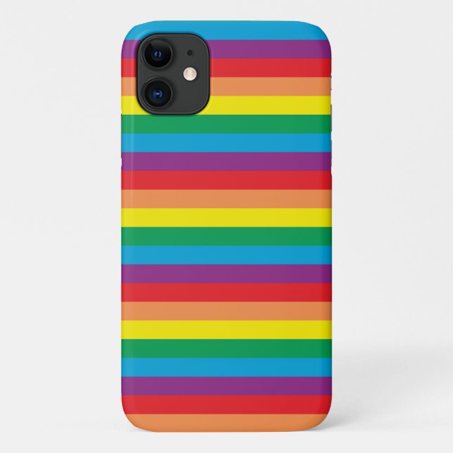 Funda De Case-Mate Para iPhone Sencillamente patrón arco iris (Reverso)