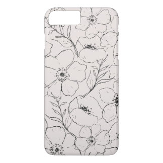 Funda Para iPhone 8 Plus/7 Plus Sencillez floral - Neutral