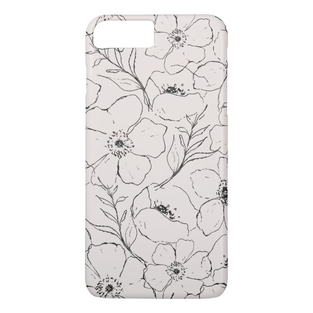 Funda De Case-Mate Para iPhone Sencillez floral - Neutral (Reverso)