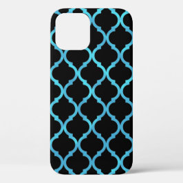 Funda Para iPhone 12 Pro Sencillo elegante estilo marroquí azul moderno |