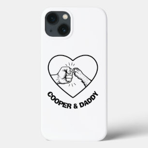 Funda Para iPhone 13 Sencillo escaparate negro perro y papa