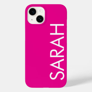 Funda Para iPhone 14 De Case-Mate Sencillo Estilo Moderno Clásico Nombre Color Rosa 