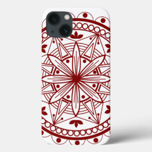 Funda Para iPhone 13 Sencillo manalés rojo profundo
