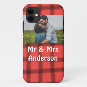 Funda Para iPhone 11 Sencillo minimalista señor y señora agregar su nom