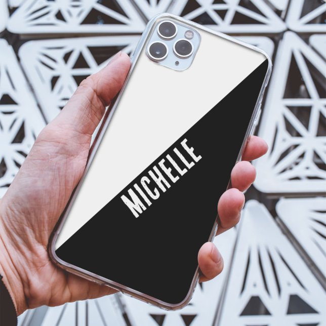 Funda De Case-Mate Para iPhone Sencillo nombre personalizado con estilo de divisi (Subido por el creador)