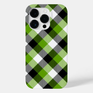 Funda Para iPhone 14 Pro De Case-Mate Sencillo Tartán Plaids Neon Green