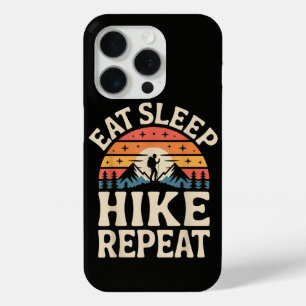 Funda Para iPhone 15 Pro Senderismo puesta de sol vintage - Aventura en la