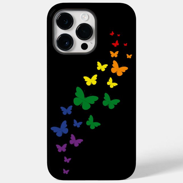 Funda De Case-Mate Para iPhone Sendero de Mariposa Arcoíris LGBTQ (Reverso )