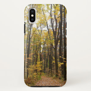 Funda Para iPhone XS Sendero de otoño y hojas doradas en Laurel Hill Pa
