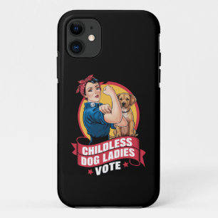 Funda Para iPhone 11 Señoras sin hijos y con gatos votan por el perro T