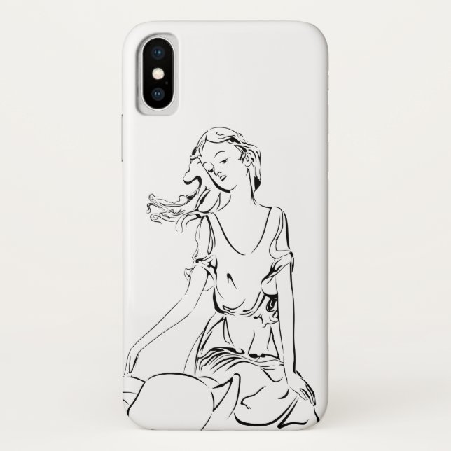Funda De Case-Mate Para iPhone Sentando a Fairy. (Reverso)