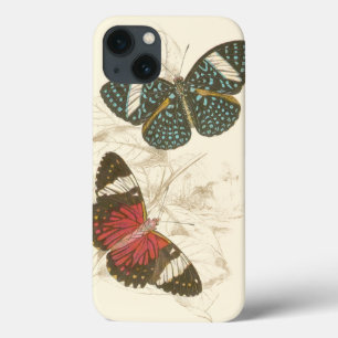 Funda Para iPhone 13 Sepia se va con mariposas coloridas
