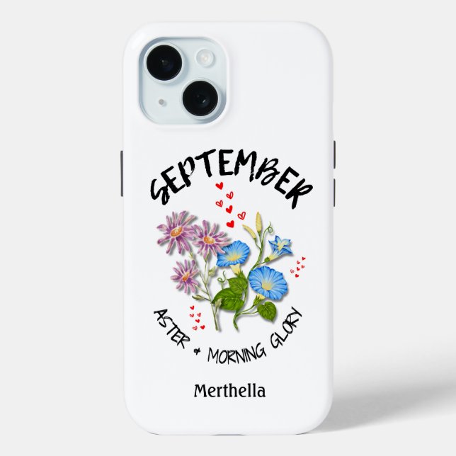 Funda De Case-Mate Para iPhone SEPTEMBER Nacimiento Mes Nombre personalizado de f (Reverso )