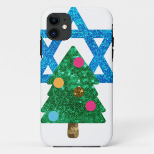 Funda Para iPhone 11 sequin christmukkah hanukkah