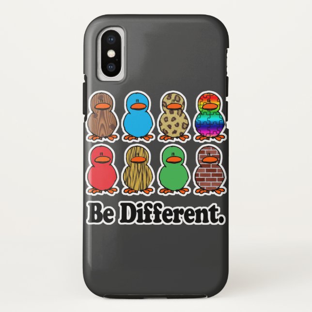 Funda De Case-Mate Para iPhone ser diferentes patito patos patrón divertido (Reverso)